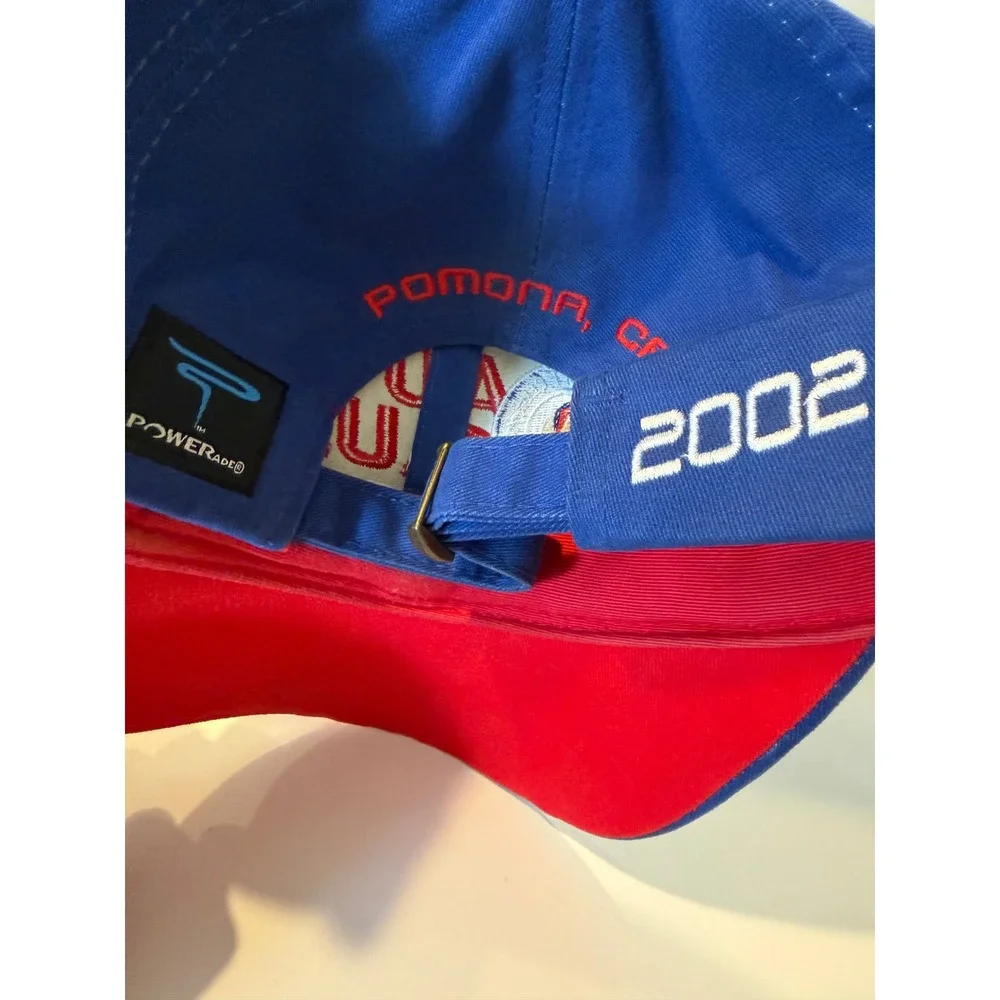Vintage 2002 NHRA Auto Club Finals Pomona CA Powerade Drag‎ Racing Hat Blue Red